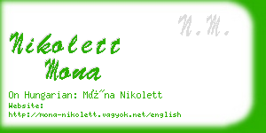 nikolett mona business card